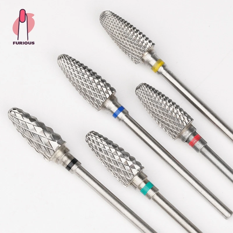 Professionelle Wolframcarbid Flamme Nagel Bohrer für Maniküre Pediküre Häutchen Entfernen Gel Polnisch Elektrische Zubehör Werkzeuge