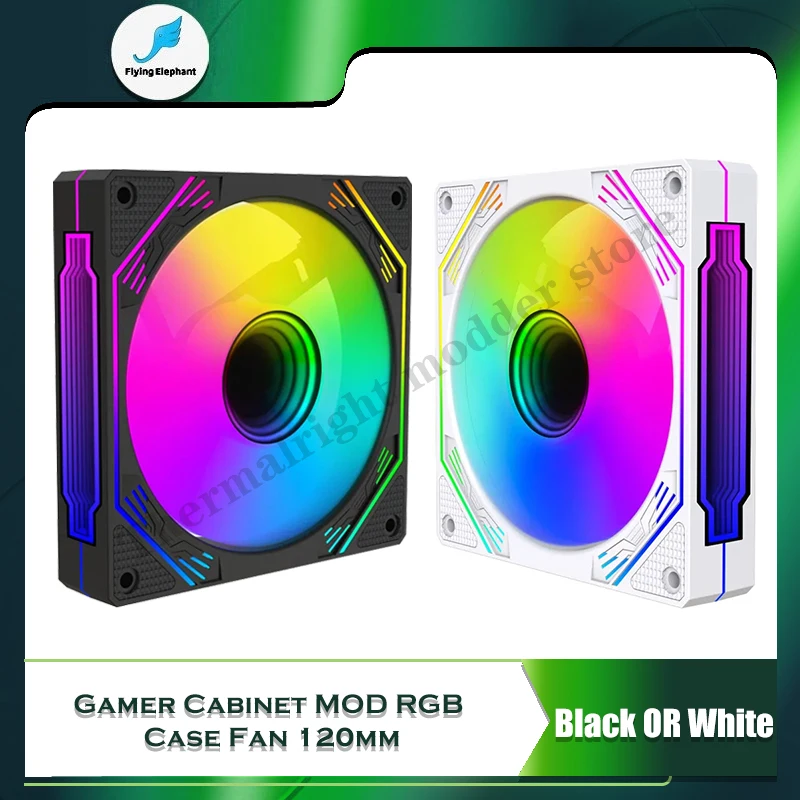 

RGB Mirror Fan 12cm 3D Dreamland GEN.3 Pro PC Host Mute Forward and Reverse Blowing Computer Watercooler Replacement