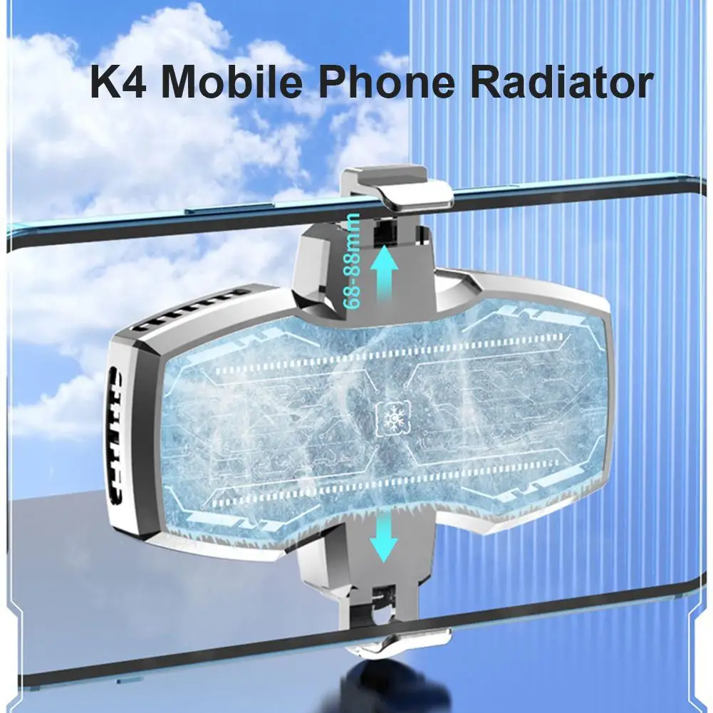 Mobile Phone Cooler Radiator Semiconductor Dual Cooling Temperature Display Fan Radiator Compatible For IOS Android