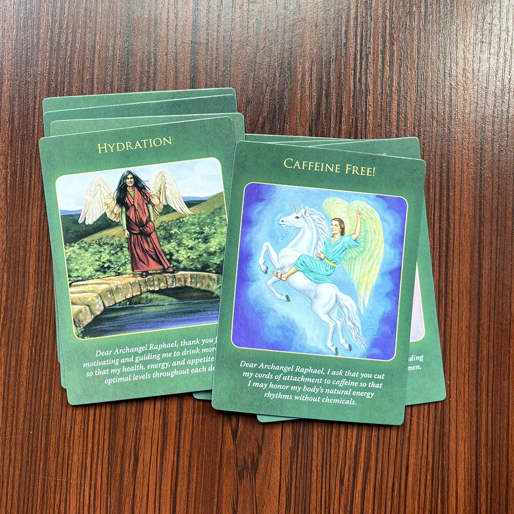 Archangel Raphael Healing Oracle Cards – 44-Card Healing Deck with PDF Guide, Large Format 120 × 87 mm (4.72 × 3.43 in) view 3
