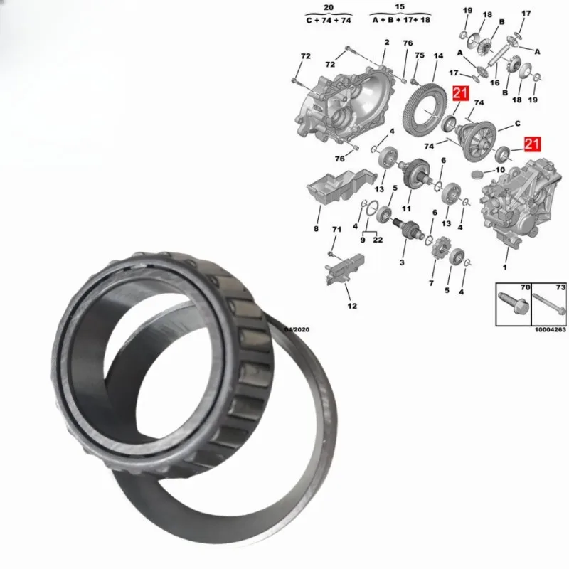 

Brand New Bearing B0000312518 312518 for Peugeot 206 3008 207CC 407 for Citroen C5