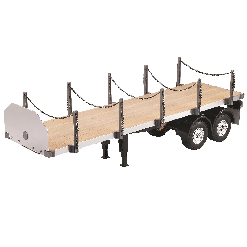 [HERCULES HOBBY] TAMIYA 1 14 Scale 2 Axle Pipe Flatbed Semi-Trailer Model Kit