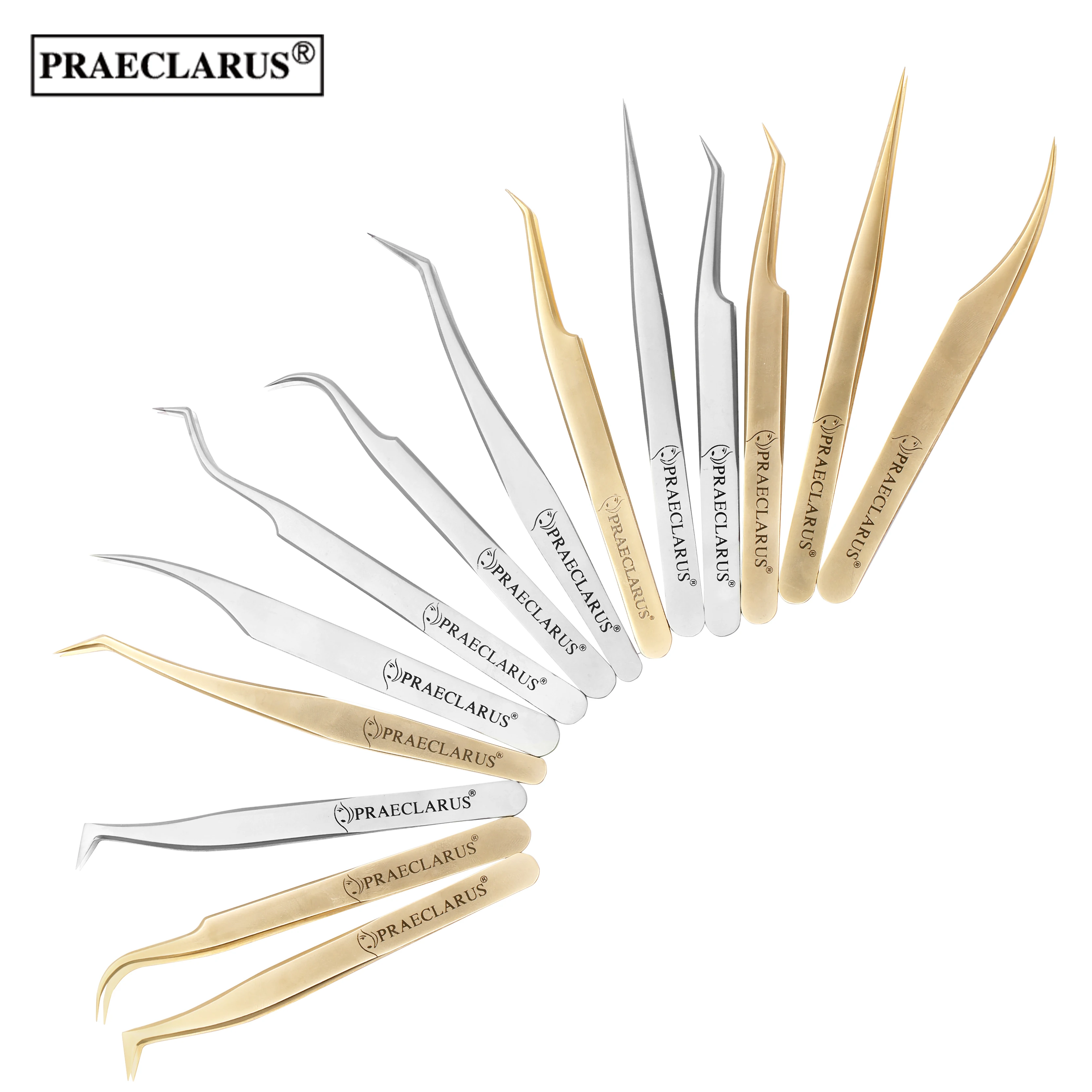 

1pc Eyelash Extension Tweezers With Fiber Tips Silver High Precision Stainless Steel Tweezer for Professionals Makeup Tools