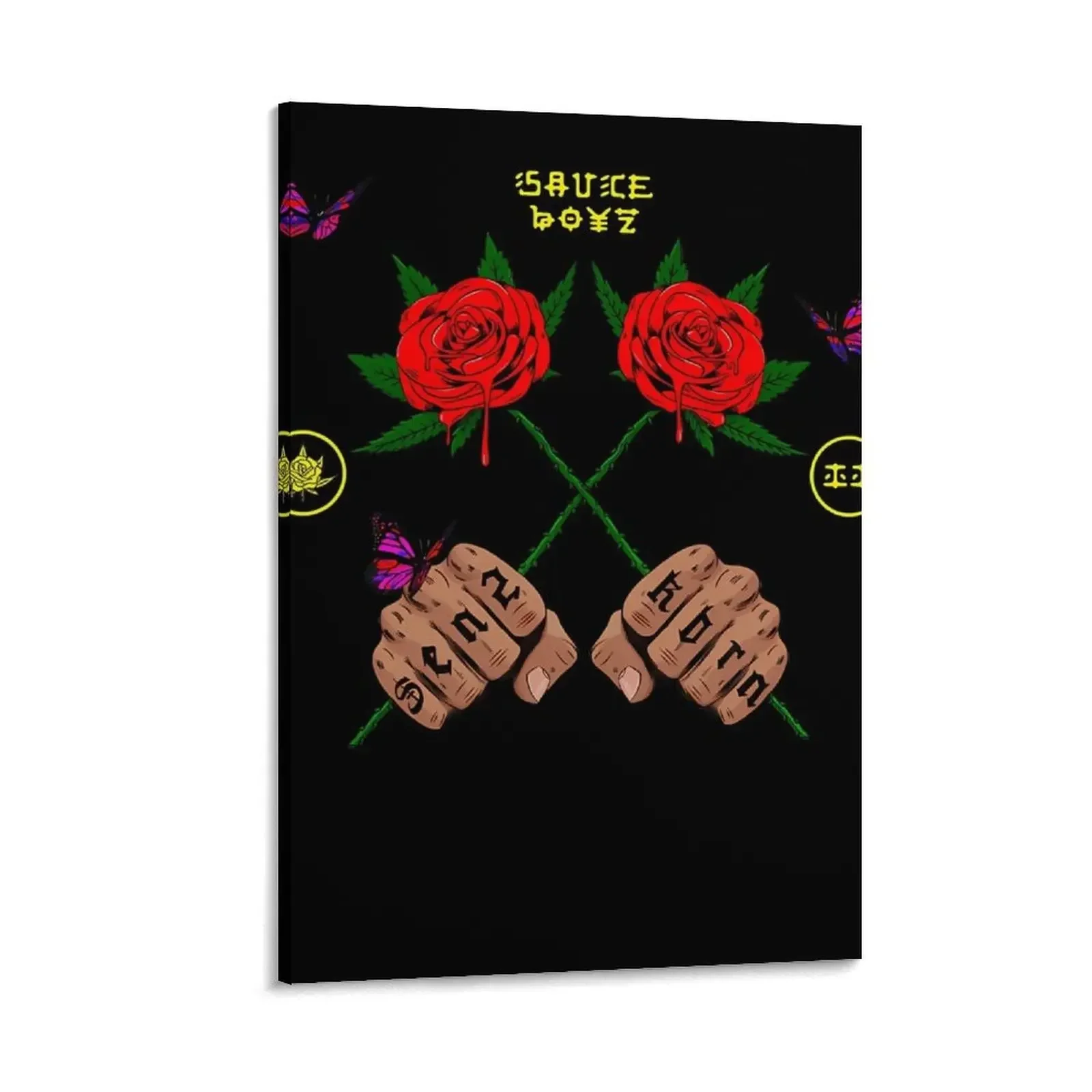 

Eladio Carrion Merch Eladio Carrion Sauce Boyz Rose Canvas Painting decoration aesthetic ornaments for home