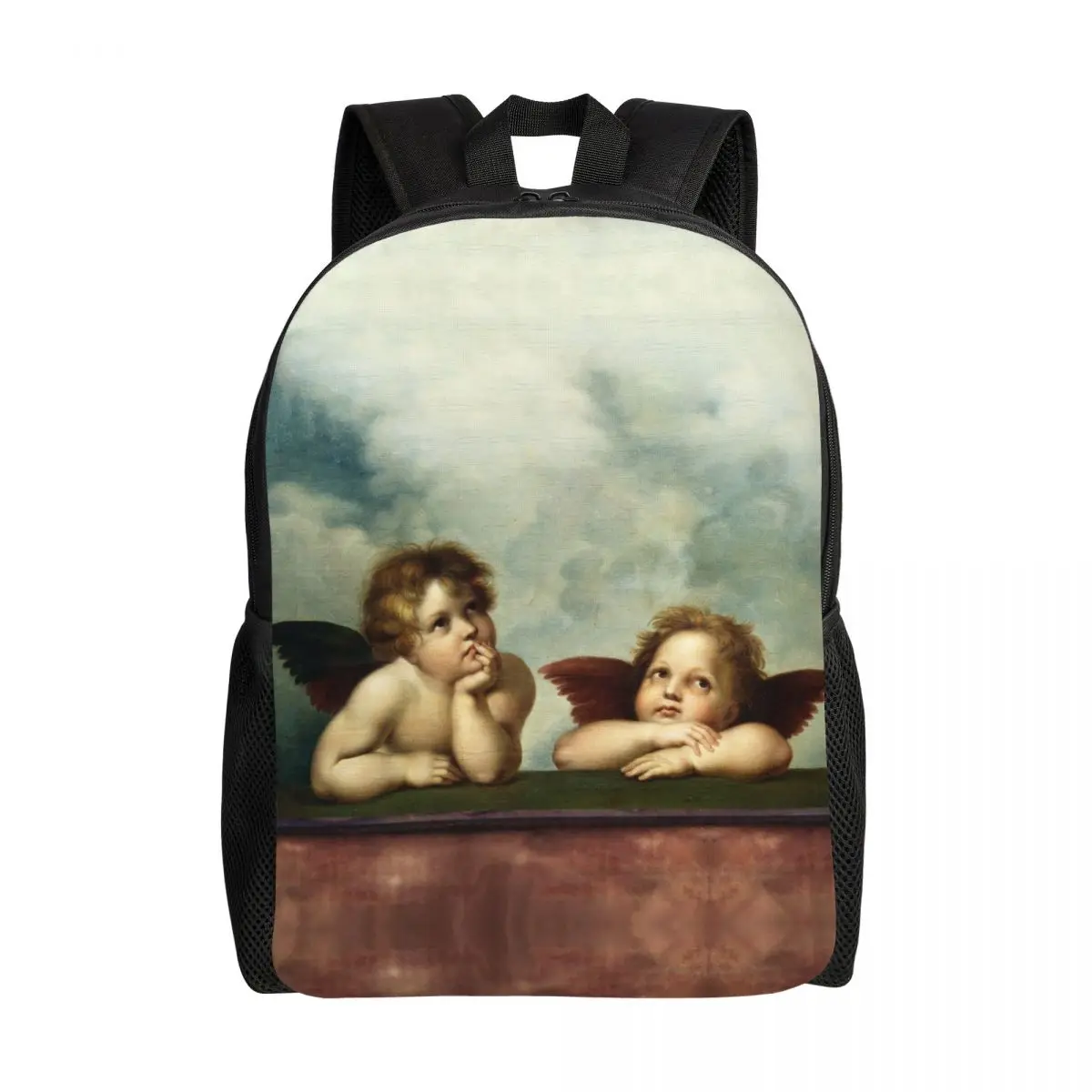 Customized Vintage Aesthetic Renaissance Angels Backpacks Cherub Wings College School Travel Bags Bookbag Fits 15 Inch Laptop