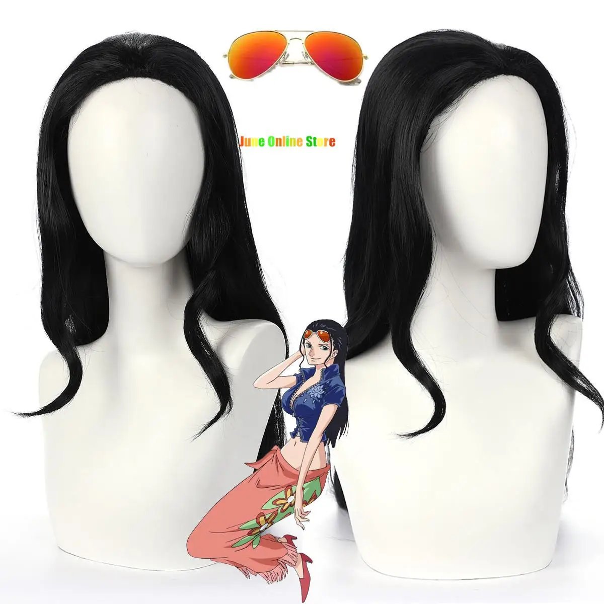 Anime Cosplay Kostuum Jurk Outfits Nico Robin Cosplay Custom Bril Party Pruik Kostuums Voor Meisje Halloween Carnaval Pak