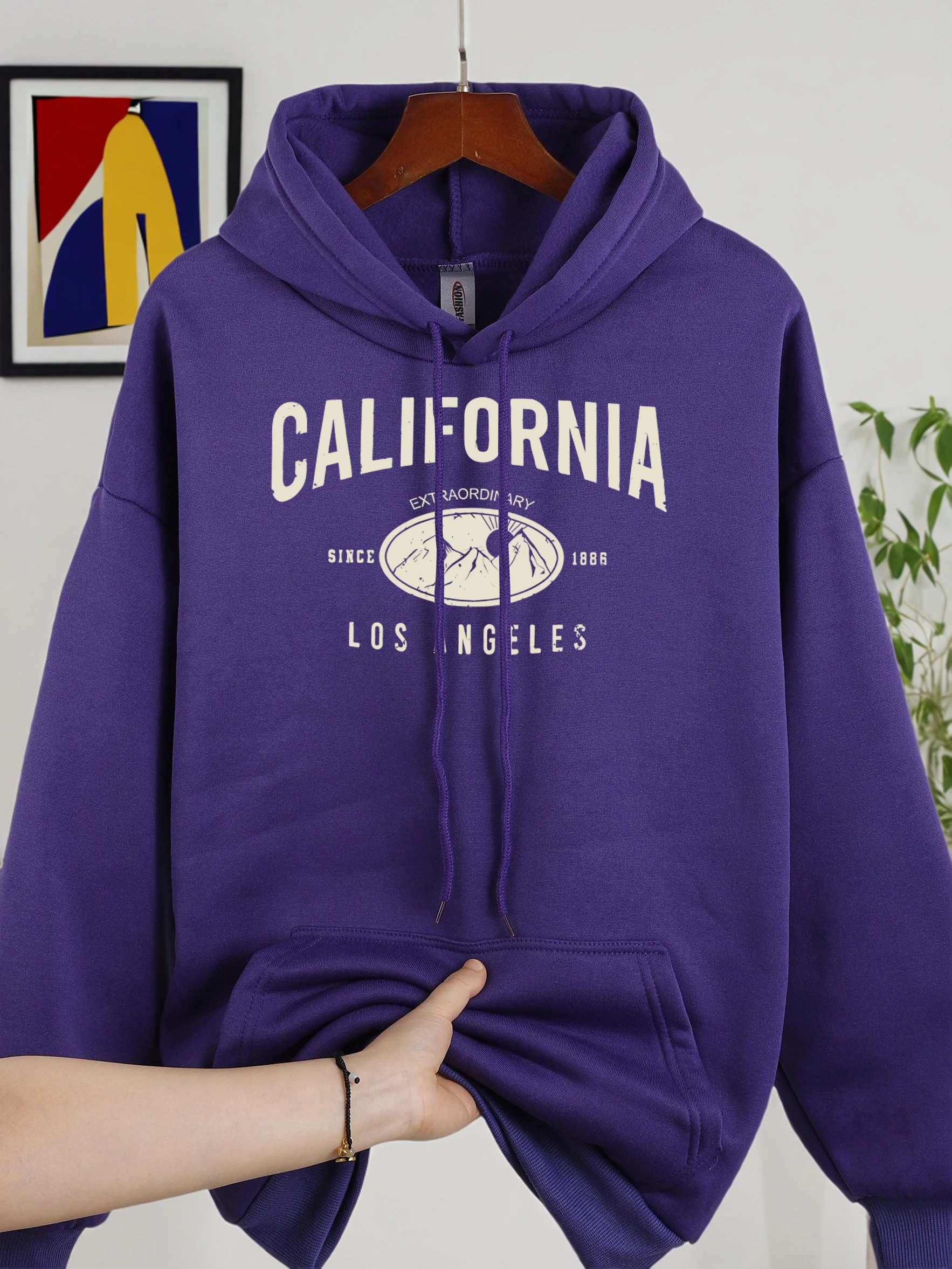 

California Extraordinary с 1886, мужская толстовка с капюшоном, повседневная универсальная уличная одежда, свободная одежда, осенние флисовые теплые мягкие толстовки унисекс