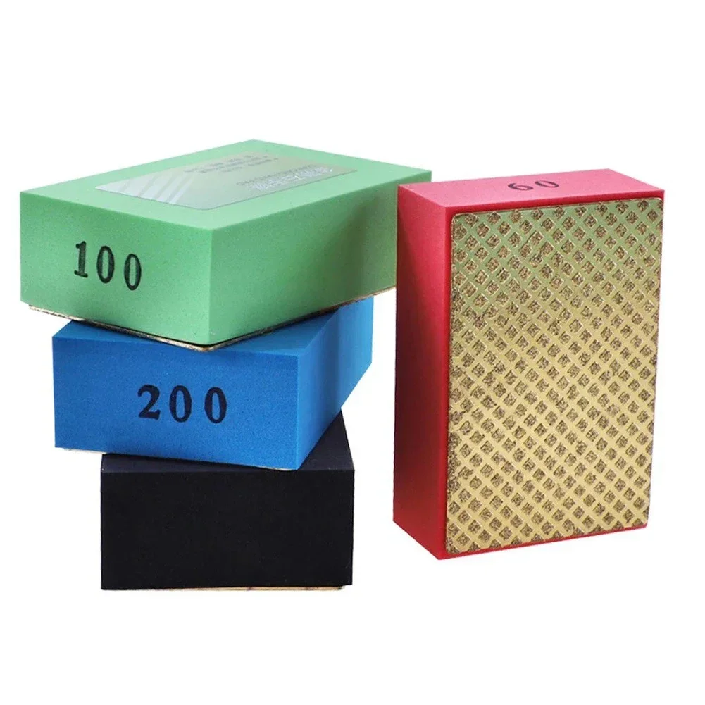 1 pz smeriglio tampone per lucidatura a mano rettifica blocco abrasivo 95*60*27mm 60/100/200/400 grana per piastrelle disco abrasivo in marmo pietra di vetro