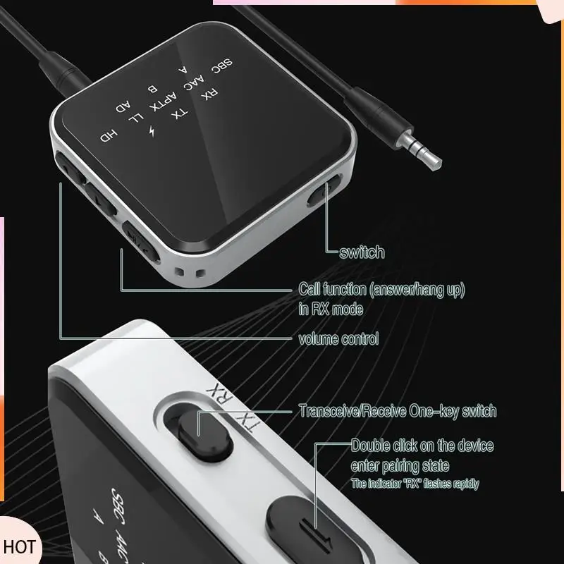 

News 2 In 1 Wireless 3.5Mm AUX Optical Aptx Adapter Bluetooth Audio Adapter For Car TV Stereo System