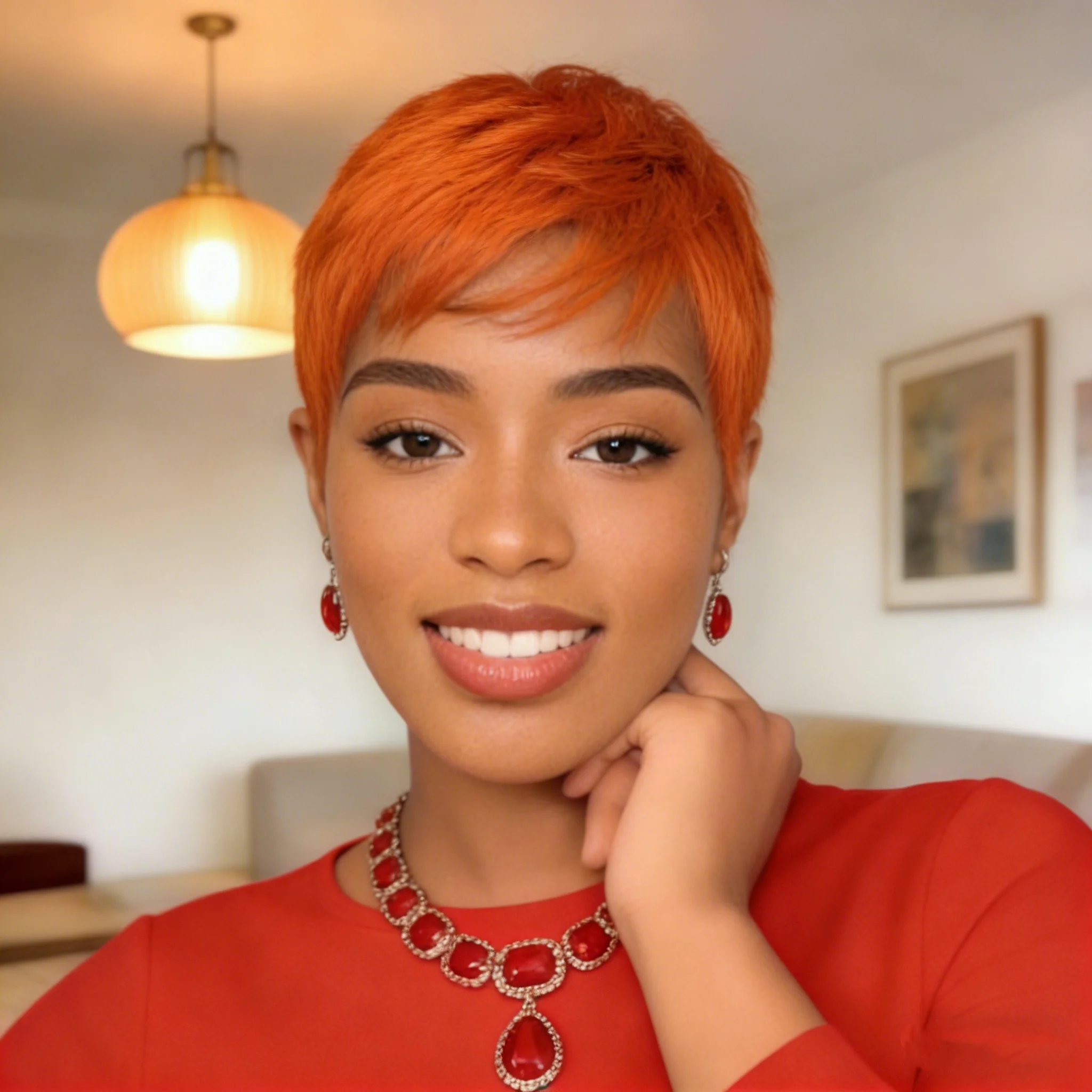 

Короткий парик из натуральных человеческих волос в стиле пикси для женщин, машинная работа, с готовой прической и челкой, естественная линия роста волос