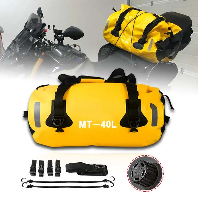 

Waterproof Motorcycle Tail Bag Travel Outdoor Dry Luggage Roll Pack Bag 40/80L Motorbike Luggage Motorcycle Big Back Seat Bag
