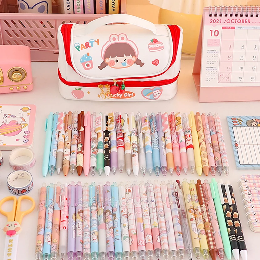 Imagem -03 - Caixa de Lápis Kawaii Estuche Cases Grande Capacidade Estojo Pochita Escola Pencilcase para Meninas Bolsas Bolsa Kalemlik Trousse Lapiceras