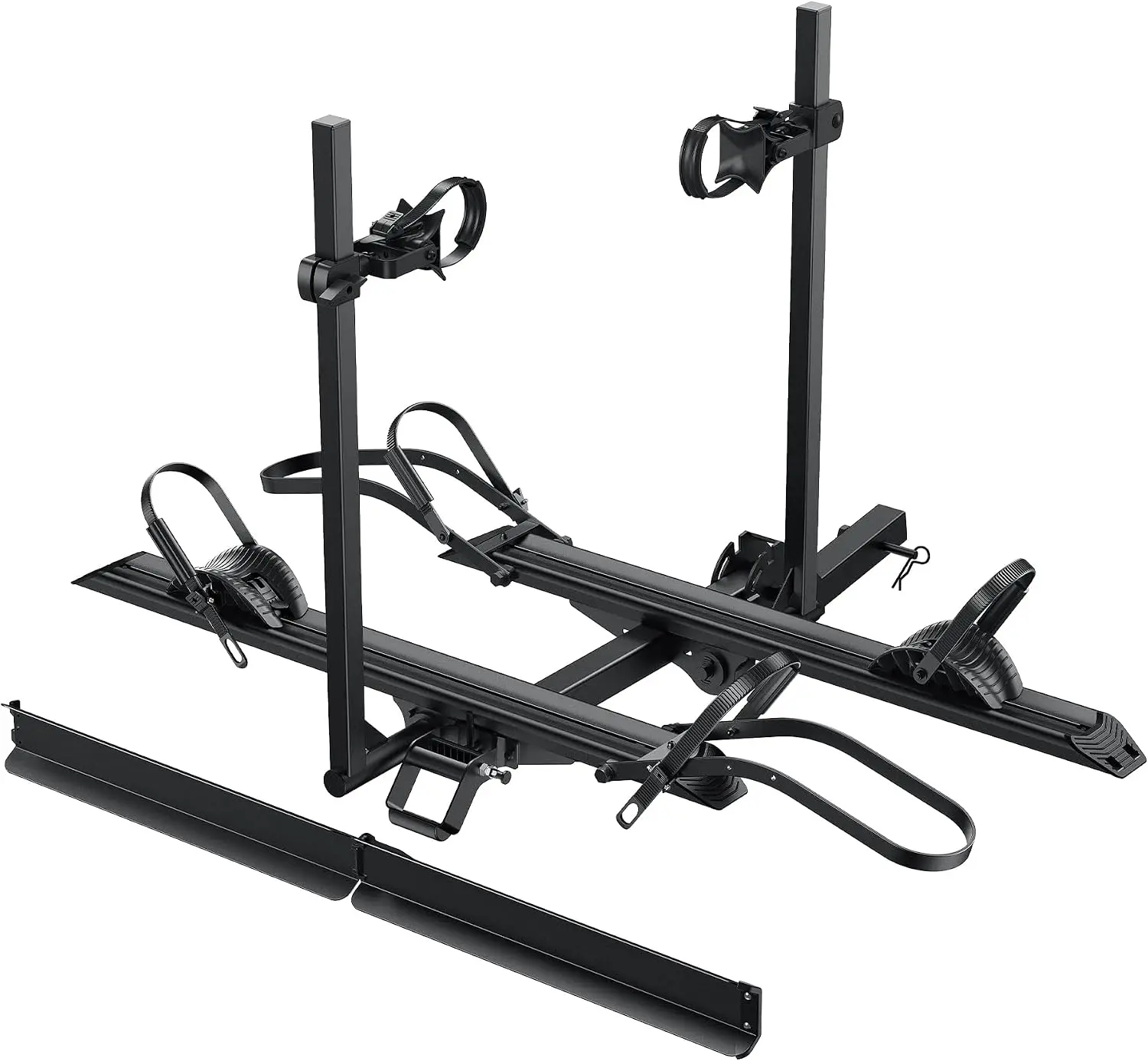 200LBS EZ-FOLD Aluminum 2-Ebike Carrier with Ramp for Bikes and Electric Bike, Car SUV Truck Van RV and Trailer