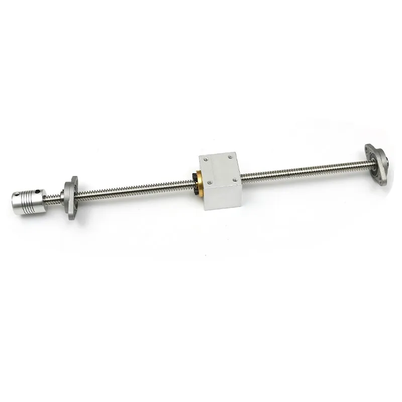 T8 Lead Screw Set Horizontal/Vertical Screw Rod Kit Pitch 2mm Lead 8mm Length 100mm-1000mm 3D Printer CNC Machine Accessories