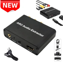 ARC Adapter ARC To SPDIF Coaxial L/R Stereo HDMI-Compatible 3.5mm Jack Audio Converter Audio Adapter for HDTV Speaker Amplifier