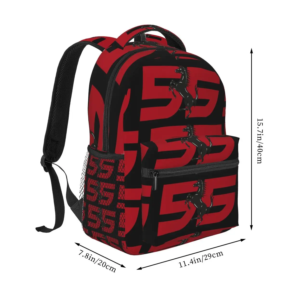 Carlos Sainz Jr F1 Signature Graphic - Dark Backpacks Boys Girls Bookbag Children School Bags Cartoon Kids Rucksack Shoulder Bag