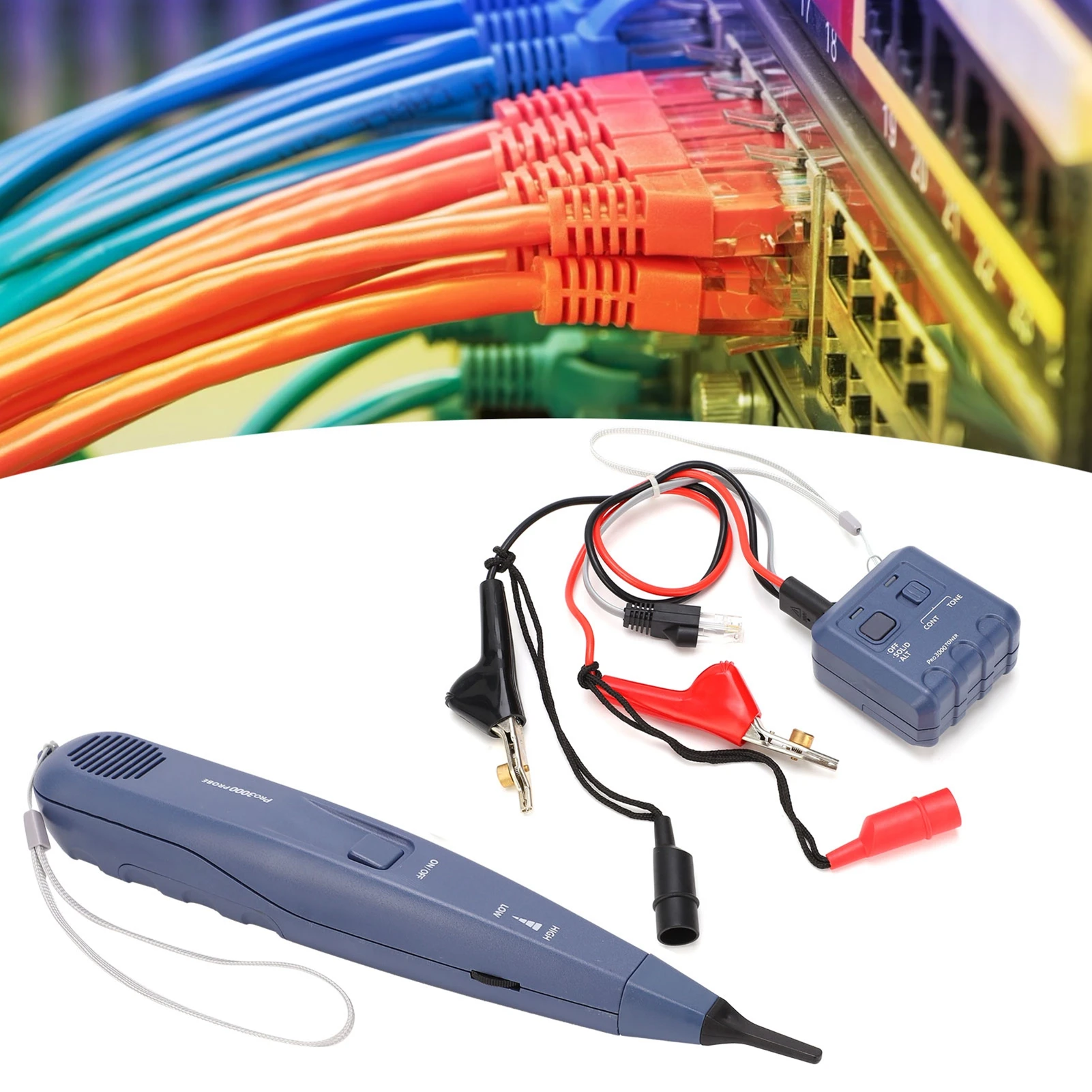 

ZK50 Network Cable Tester Handheld Telephone Line Finder Audio Generator Cable Detector Locator