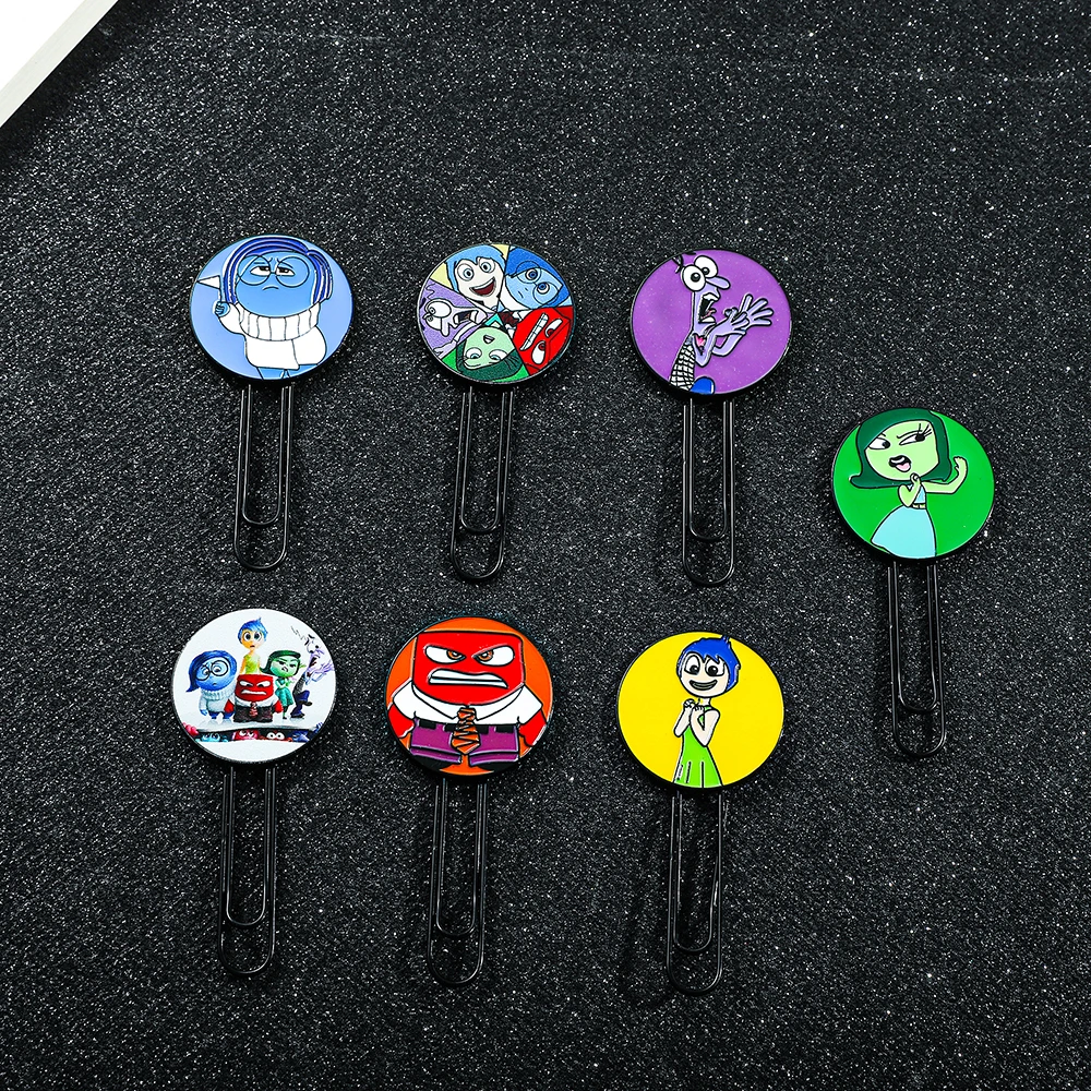 

1Pcs Anime Inside Out Cartoon Paperclip, Metal Bookmarks Ideal Gift for Fans Collectors, Book Lovers, Men Women, Bookworms