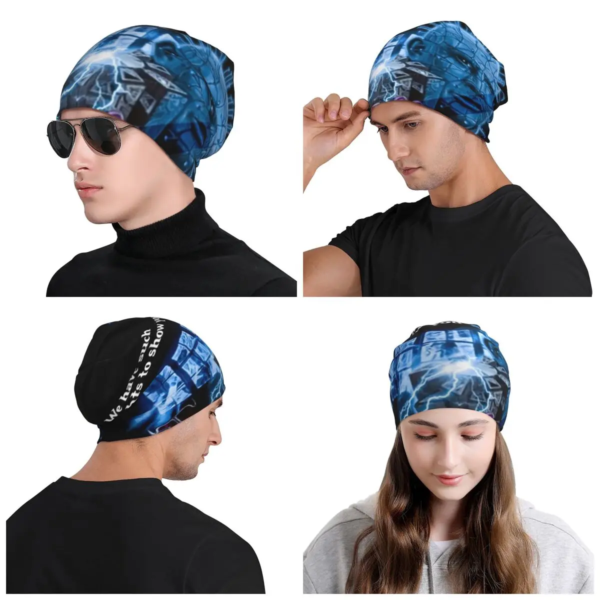 Chapéu Hellraiser de tricô masculino e feminino, gorro, hip hop, outono, inverno, quente, halloween, filme de terror, gorros, bonés