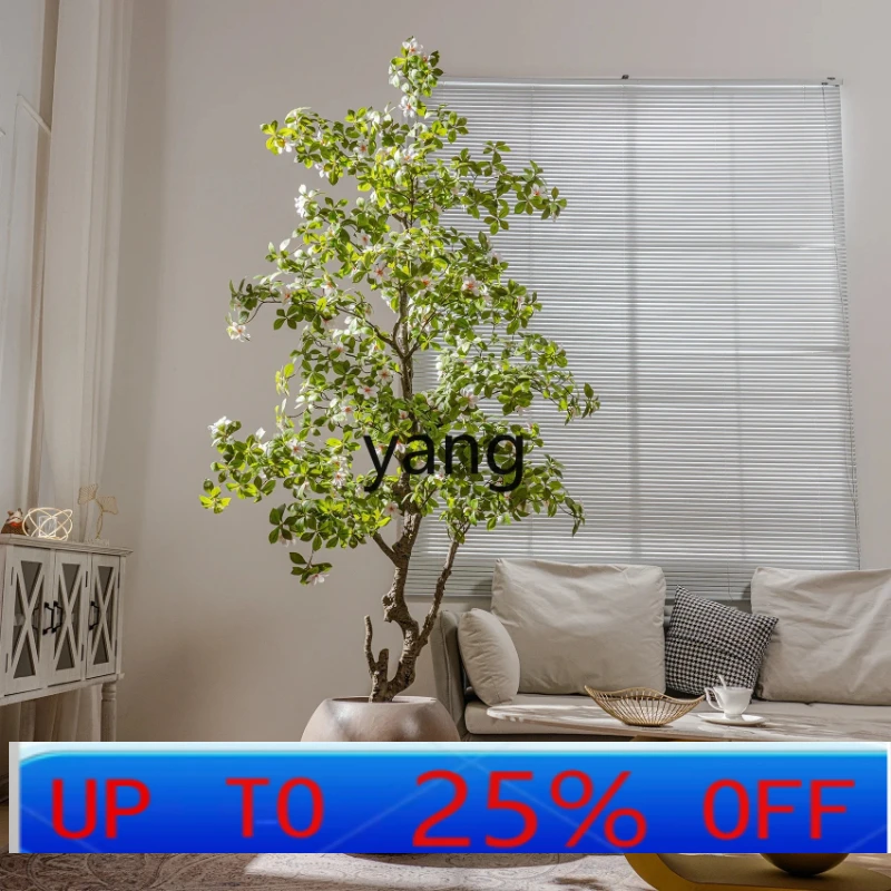 

LHH Simulation Gardenia Tree Living Room Interior Landscaping Decoration Green Plants Advanced Bionic Plants
