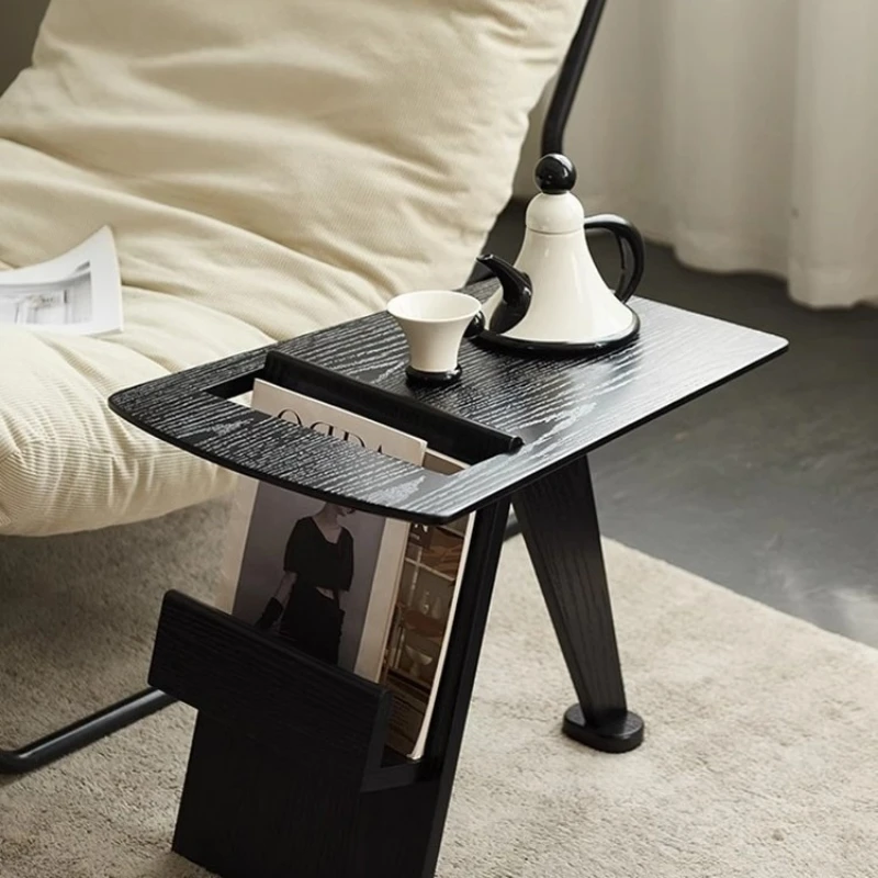 Solid wood edge few living room creative corner few black small coffee table household