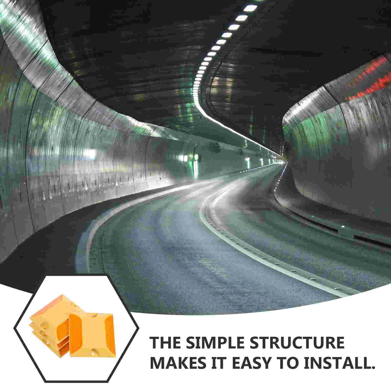 4 Pcs Delineator Reflector Driveway Markers Trailer Reflective Road Signs Abs Toys Safety Reflectors for