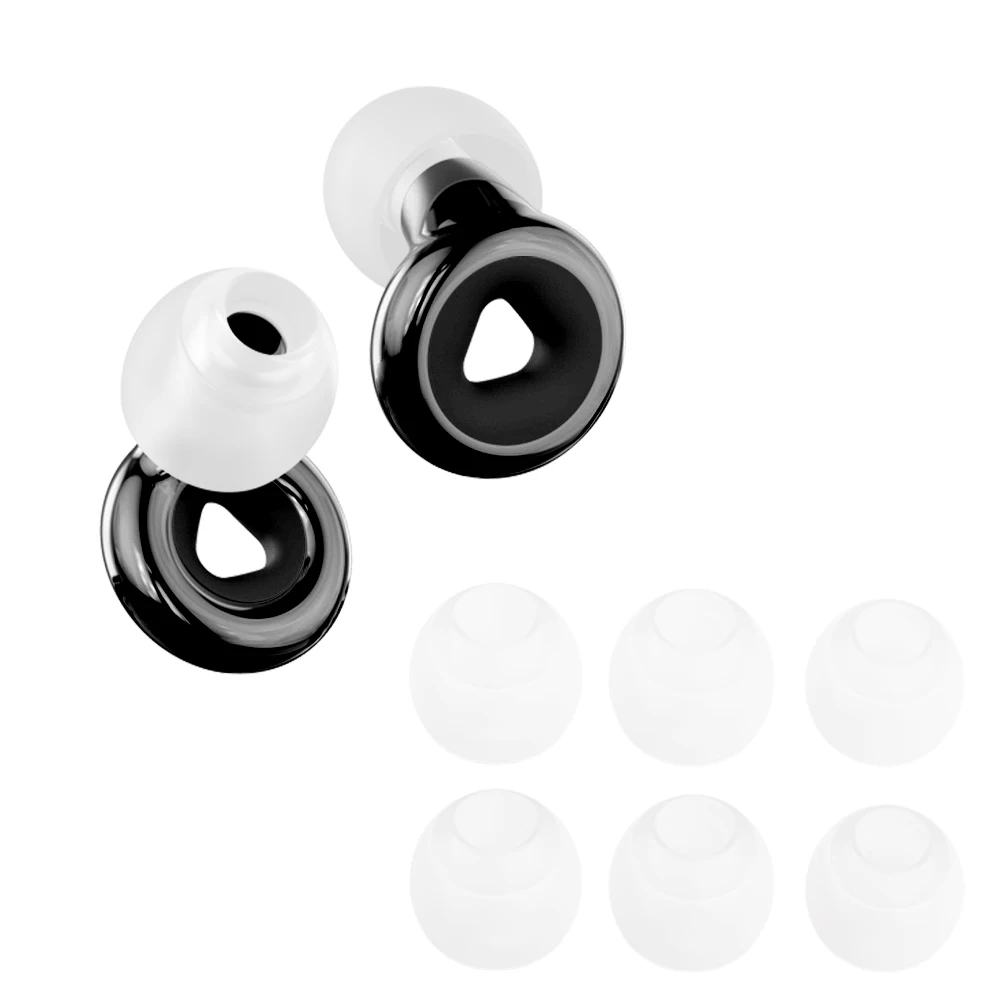High Fidelity Silicone Earplugs - Reusable Noise Reduction Hearing Protection Ear-Plugs with Lanyard for Concerts Musicians