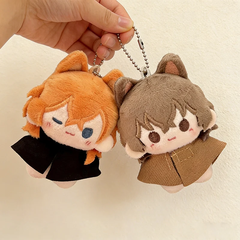 7CM Cute anime character plush keychain soft stuffed doll backpack pendant chibi mini plush key ring gift
