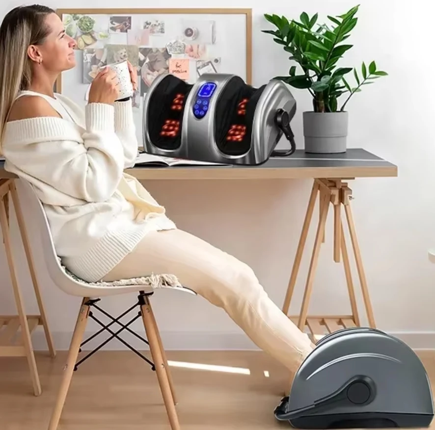Foot Massager Deep Kneading Improve Circulation Foot Massager Device Vibrating With Heat Electric