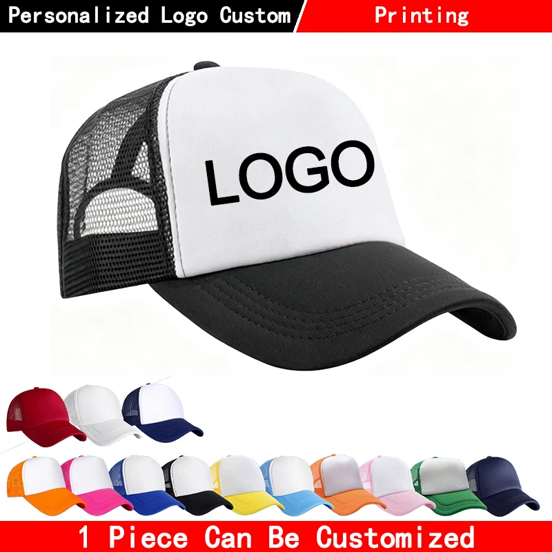 Customized Printed Logo Unisex Cap Casual Plain Baseball Cap Adjustable Snapback Hats Hip Hop Trucker Cap Wholesale Hats view 2