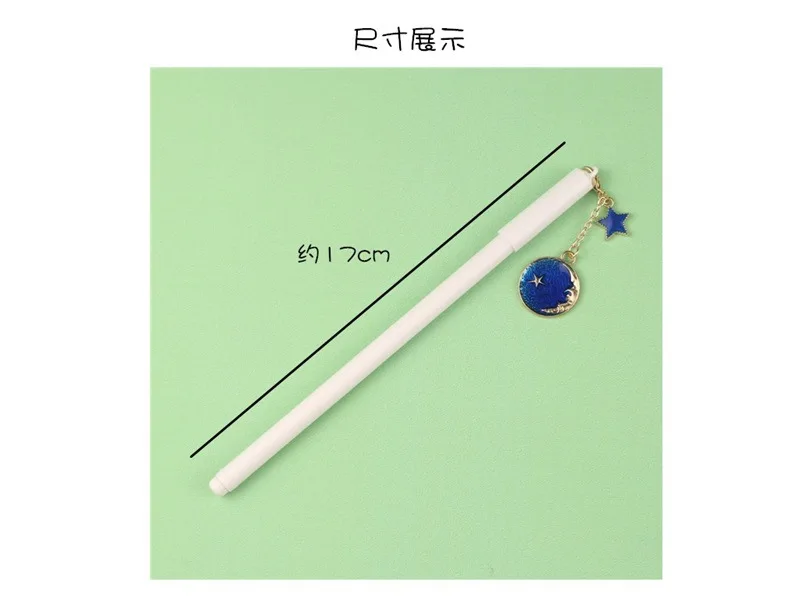 24 Pcs Wholesale Creative Moon Star Pendant Pen Pendant Gel Pens Ins Girly Heart Student Stationery