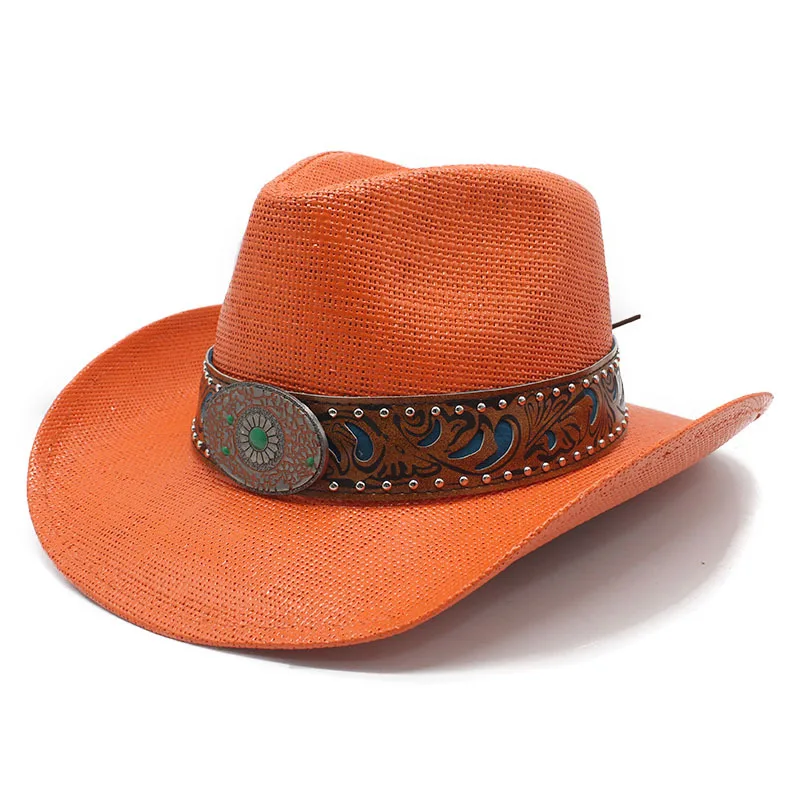 New American Western Cowboy Hat for Men and Women, Outdoor Fashion Sunshade Cowboy Hat, Panama Hat
