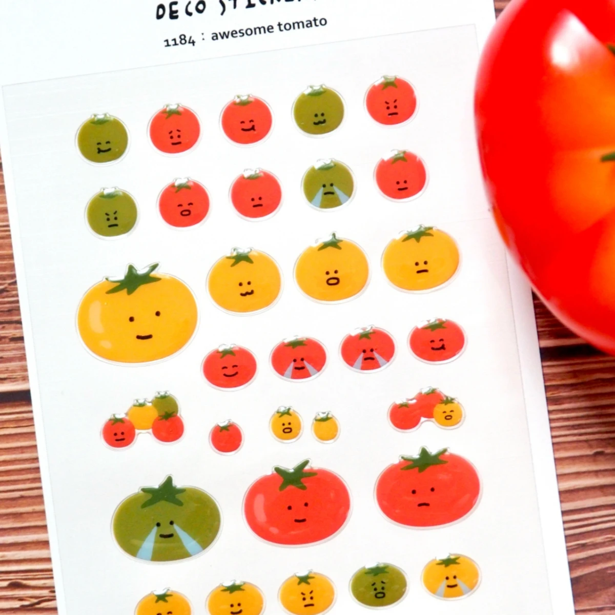 Korean Import Suatelier Awesome Tomato Sticker Scrapbook Decor Stationery DIY Stickers School Office Journaling Supply 1184