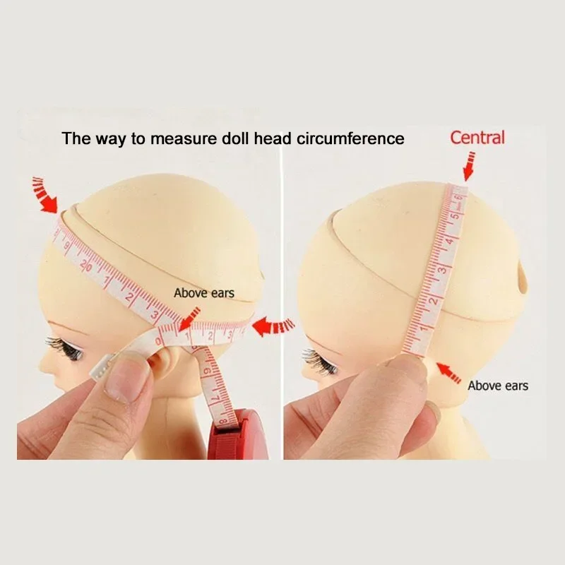 Doll Wig for 1/3 1/4 1/6 Bjd Doll Soft Silk Wave Long Curls with Bangs Diy Girl Toys Dress Up Doll Accessories Birthday Gift