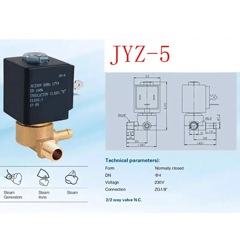 NEW JIAYIN JYZ-5 ELECTROMAGNTIC SOLENOID VALVE/PUMP JYZ-5,JYZ5,JYZ5P FOR STEAM LRON