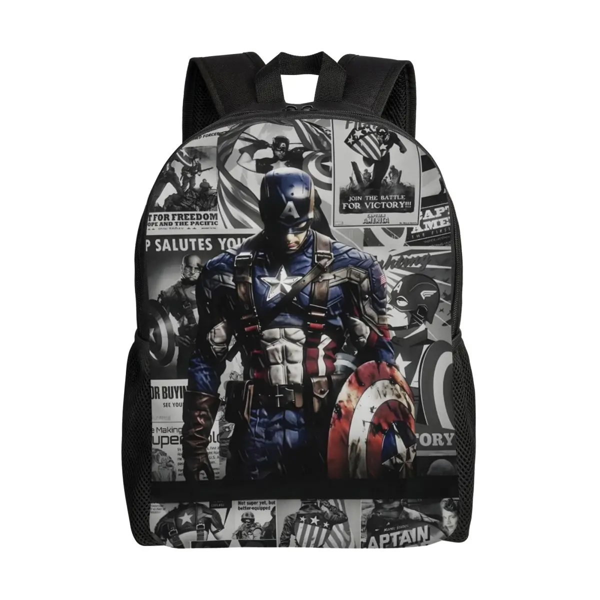 

Пользовательский рюкзак для ноутбука «Капитан Америка», крутой супергерой, мужской и женский повседневный рюкзак для школы, студента, дизайнерская сумка с комиксами