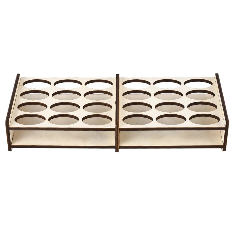 En stock, módulo de madera, estante de pintura, soporte para botellas para manualidades, pintura, pulverización, herramientas de Hobby, soporte para botellas, estante de almacenamiento