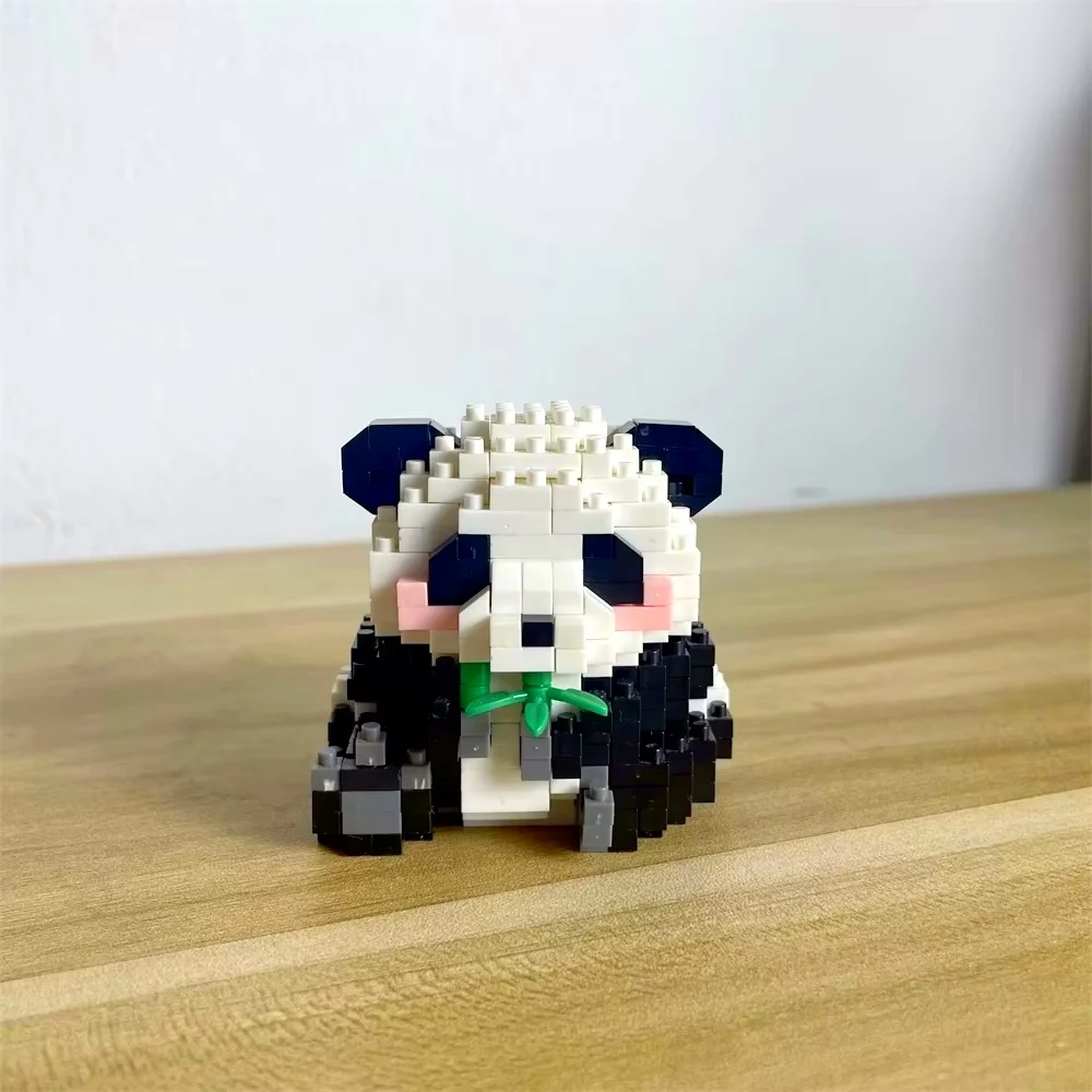 Micro Mini mattoncini a tema Panda giocattolo: figurine adorabili, regalo ideale, incoraggia il gioco creativo, promuove il dispositivo cognitivo