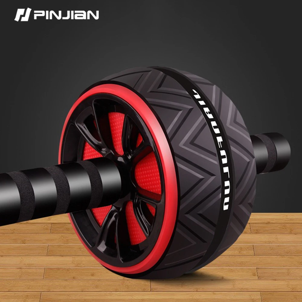 

PINJIAN Ab Machine Sports Car Wheel Ab Roller Home Gym Silent Rubber Abdominal Roller Abs Machine Abs Roller Wheel