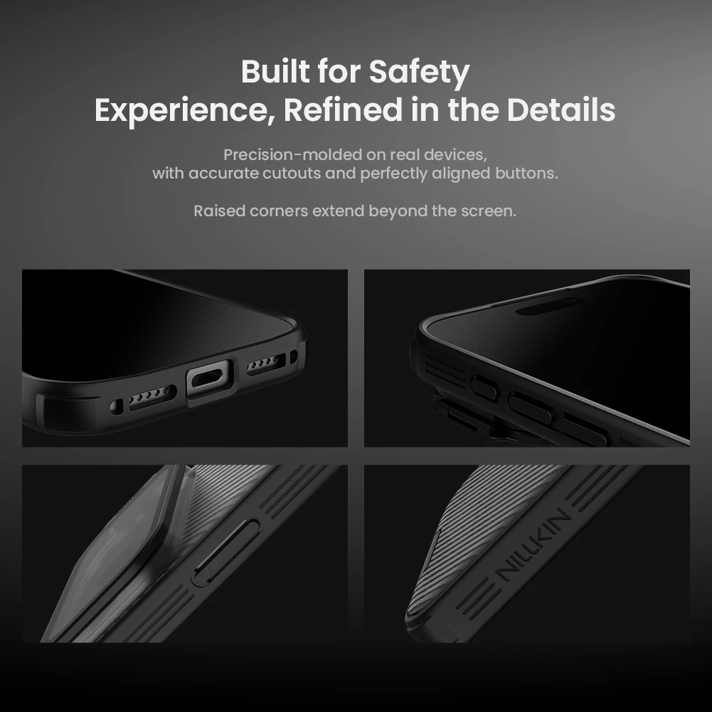NILLKIN Magnetic Case For iPhone 18 Pro/18 Pro Max, Slide Camera Lens Cover with Hidden Stand, Aluminum Kickstand, Shock Proof