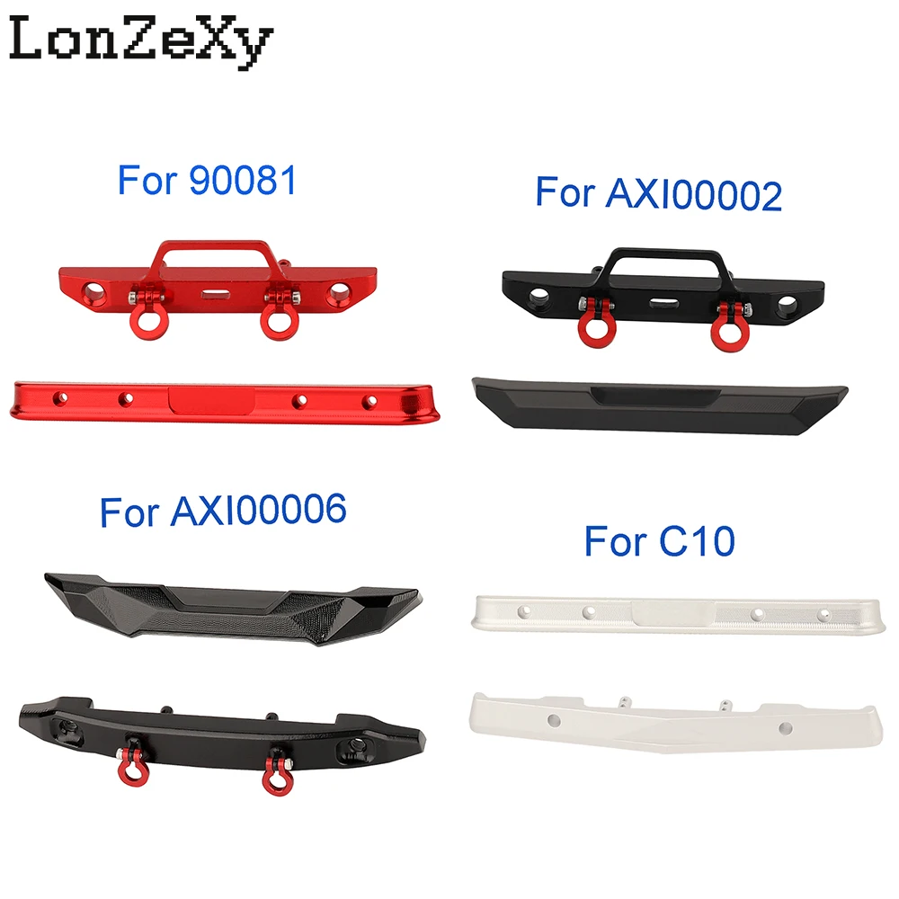 Aluminum Alloy Front Rear Bumper for Axial SCX24 90081 C10 AXI00002 AXI00005 AXI00006 1/24 RC Crawler Car Metal Upgrade Parts