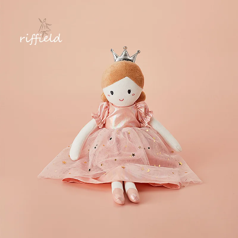 Adorable juguete de peluche de bailarina pequeña, vestido rosa, corona y zapatillas de ballet, muñeca súper suave, dulce regalo para niñas en el día del niño