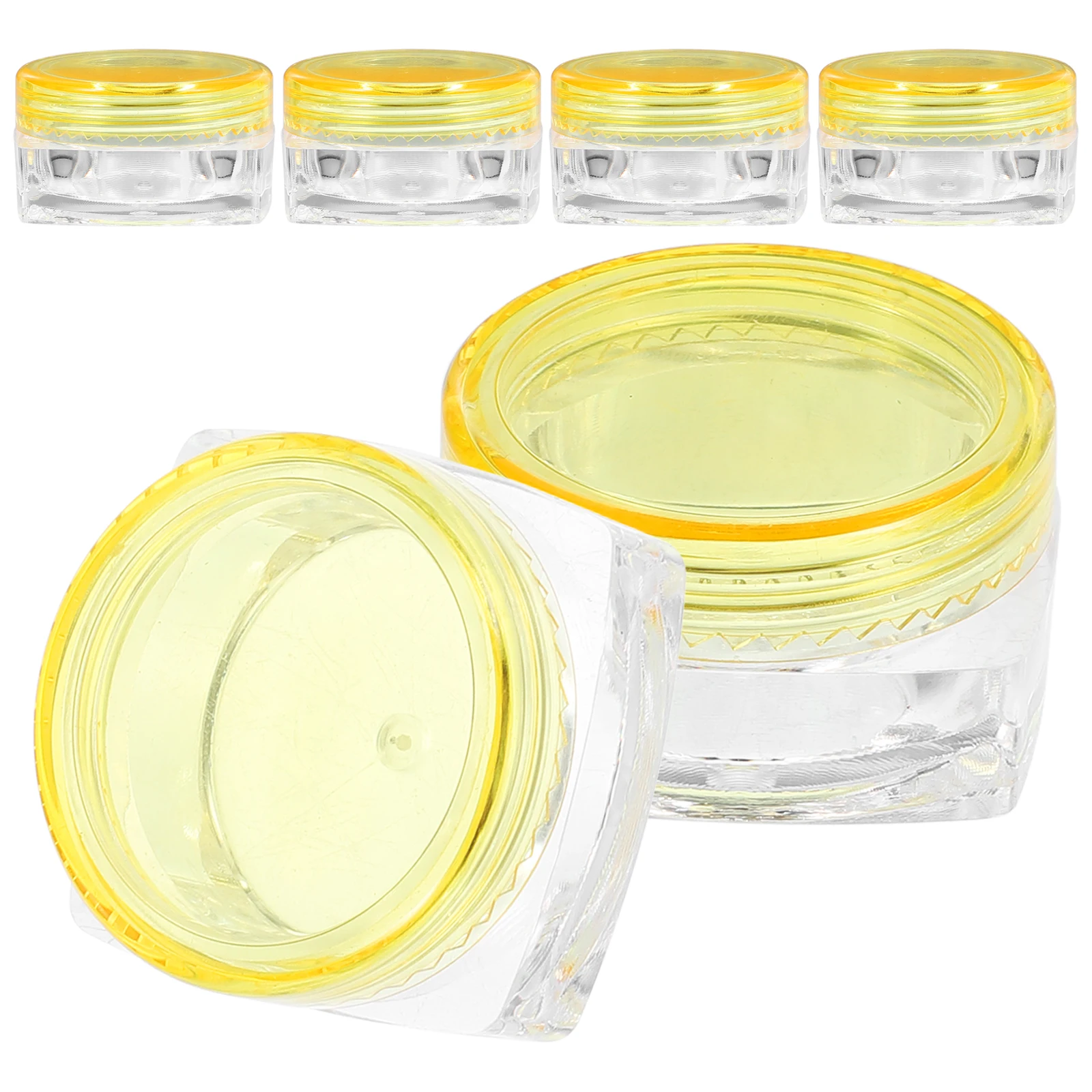 

24 pcs Square Bottom Cream Jars 5g Pink Empty Plastic Boxes Travel Size Portable Refillable Storage Containers for Face Creams