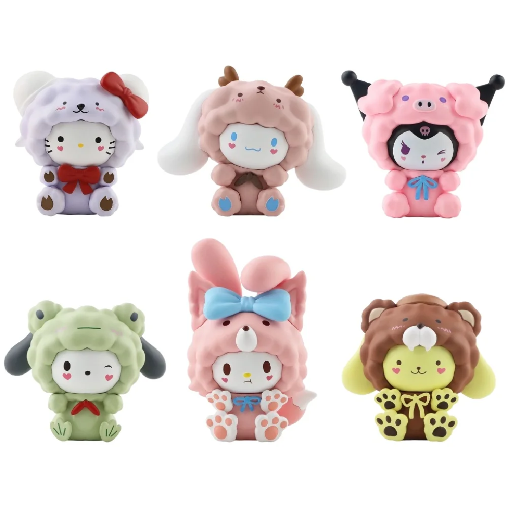 

Sanrio Costume Series Blind Box Toys My Melody Cinnamoroll Kuromi Trendy Figurines Car Decorations Cute Desktop Ornaments Gifts