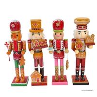 Traditional Soldier Dolls Christmas Decoration Patriotic Nutcrackers Figurine 35cm Soldier for Christmas Holiday