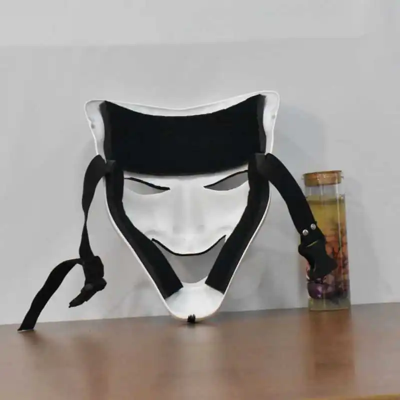 Le Cool Funny and scary smiley face mask, blank Halloween ghost parade costume prop headgear new view 3