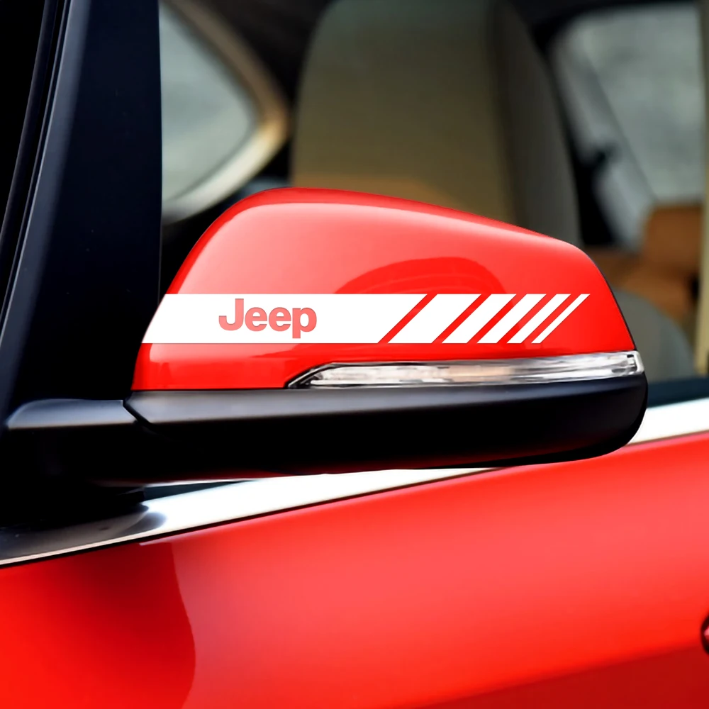 2 قطعة سيارة مرآة الرؤية الخلفية شعار ملصقات نافذة الجسم شارة مائي ل جيب رينيجيد جراند شيروكي كومباس رانجلر اكسسوارات