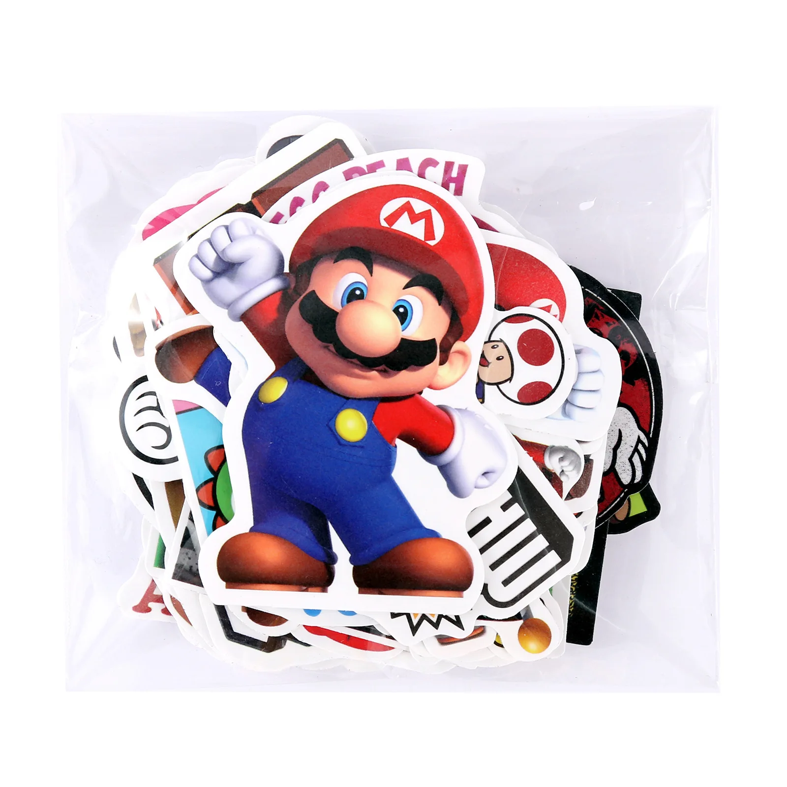 50Pcs Cartoon Super Mario Game Stickers for Laptop Skateboard Guitar Notebook Suitcase Waterproof Sticker Decal Kid Toy