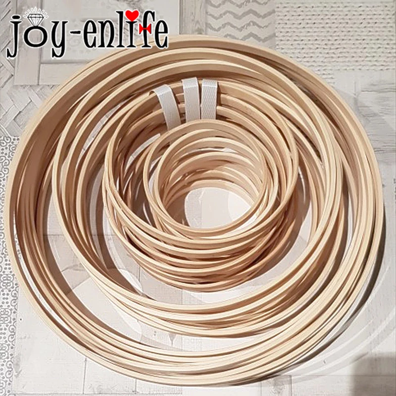 1/5p Catcher ring Embroidery hoop Bamboo circle round Wooden DIY art craft Stitch Sewing tool Flower wreath Home house deco Xmas