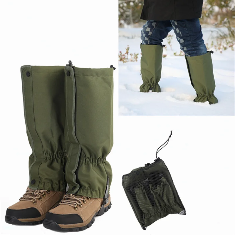 1 Pair Tactical Waterproof Leg Gaiters For Hunting Camping Outdoor Hiking Snow Legging Boots Gaiters Shoes Cover Knee Pad